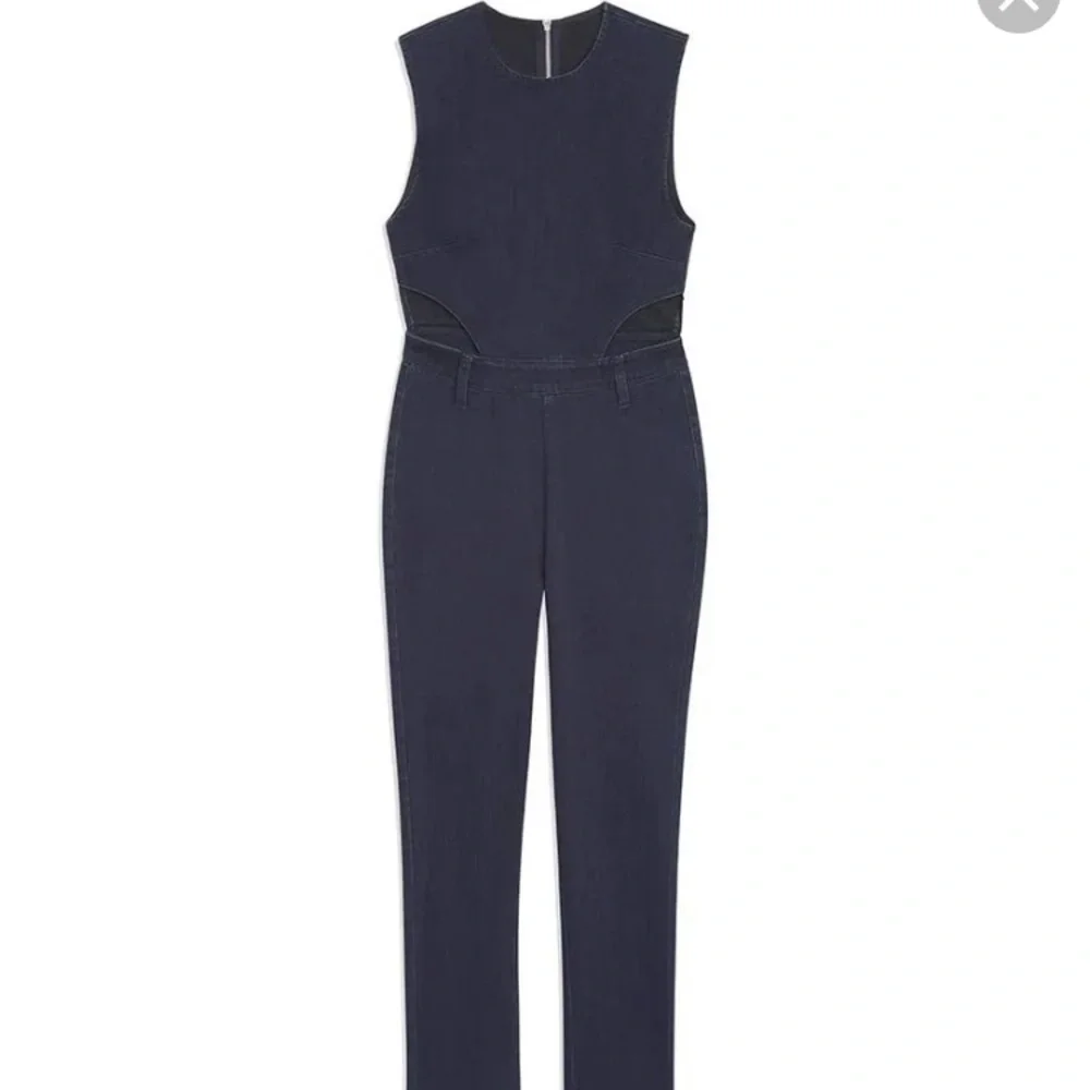 New Denim romper jumpsuit with cut outs - Picture 2 of 4